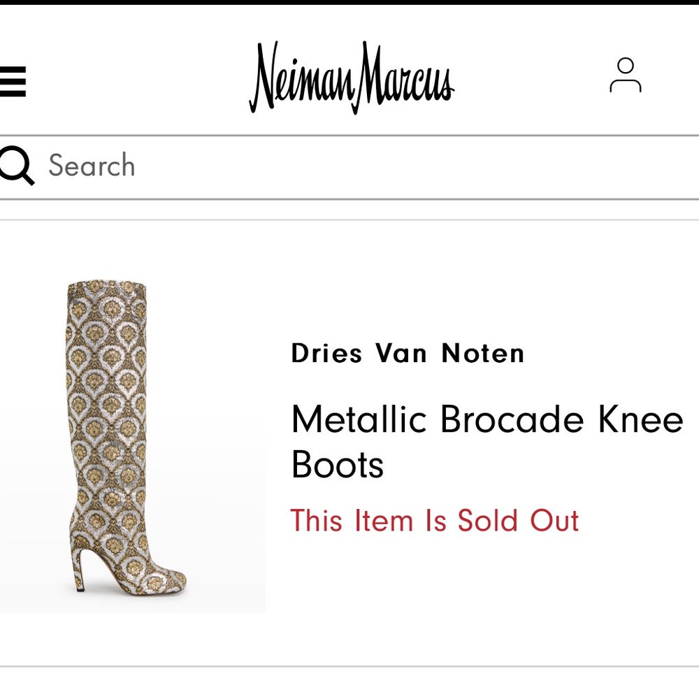 Dries van noten size 39 women’s tall cloth boot.